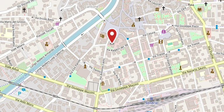 Mappa di Roncasco: il segnaposto indica Falegnameria di Roncasco