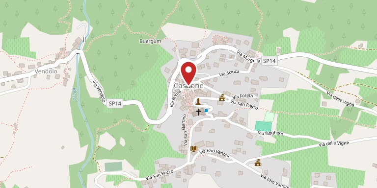 Mappa di Cevrasco: il segnaposto indica Forno di Cevrasco